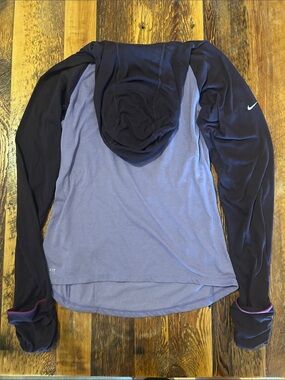 Nike Two-Tone Hooded Long Sleeve Top - Lavender & Plum